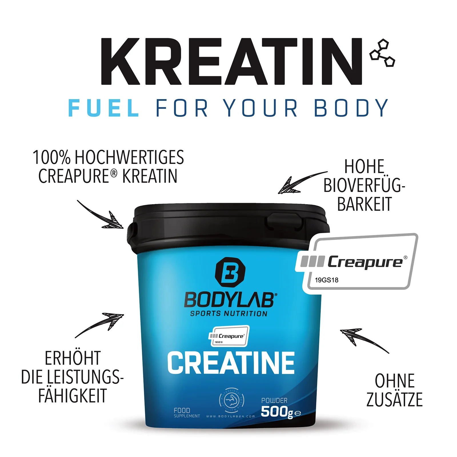 Creatine (Creapure®) (500g) - Image 3