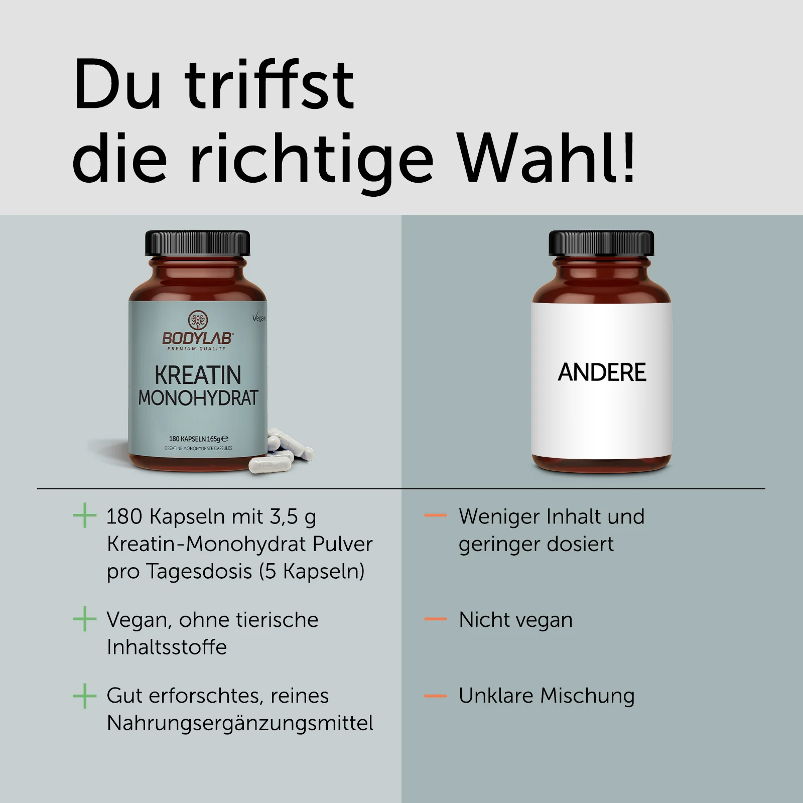 Kreatin Monohydrat (180 Kapseln) - Image 3