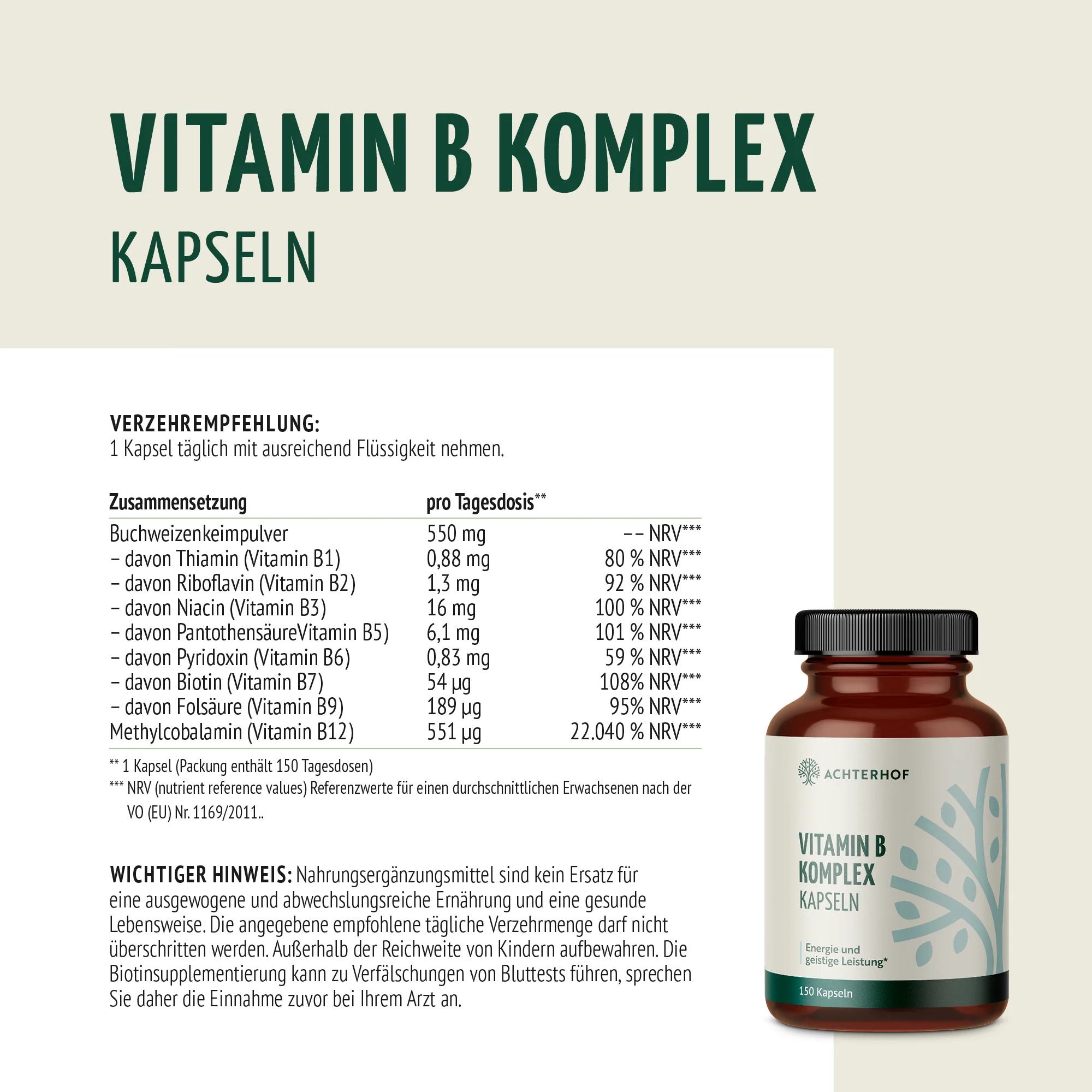 Vitamin B Komplex (150 Kapseln) - Image 7